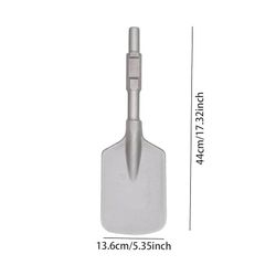 Flat trench shovel with clay spade head for excavation tasks, square