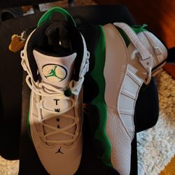 Jordan 6 Rings Authentic. Size 11 Brand New, Lucky Green 