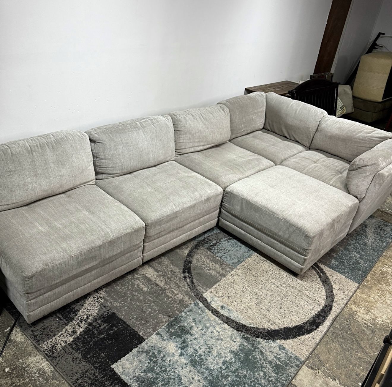 Costco Modular Free Delivery Sectional Sofa Ottoman Couch Set