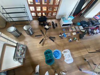 Lot of items $5-$20 bins, games, dogs, camera, purse, projector,