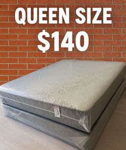 New Queen Size Mattress And Free Box Spring 🎁