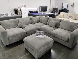 4pcs Sectional Sofa W/Ottoman