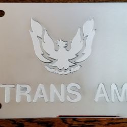 OFFICIALLY LICENSED STAINLESS STEEL TRANS AM LICENSED PLATE