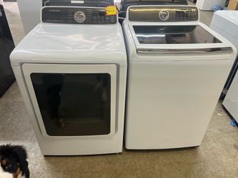 Samsung AquaJet Washer & Dryer Set – Clean White Finish • High Efficiency ✨