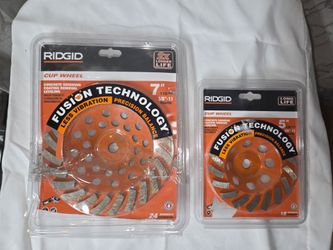 Ridgid 7" & 5" Cup Wheel Concrete Grinding Blade $40 ea. (Price Is Firm)
