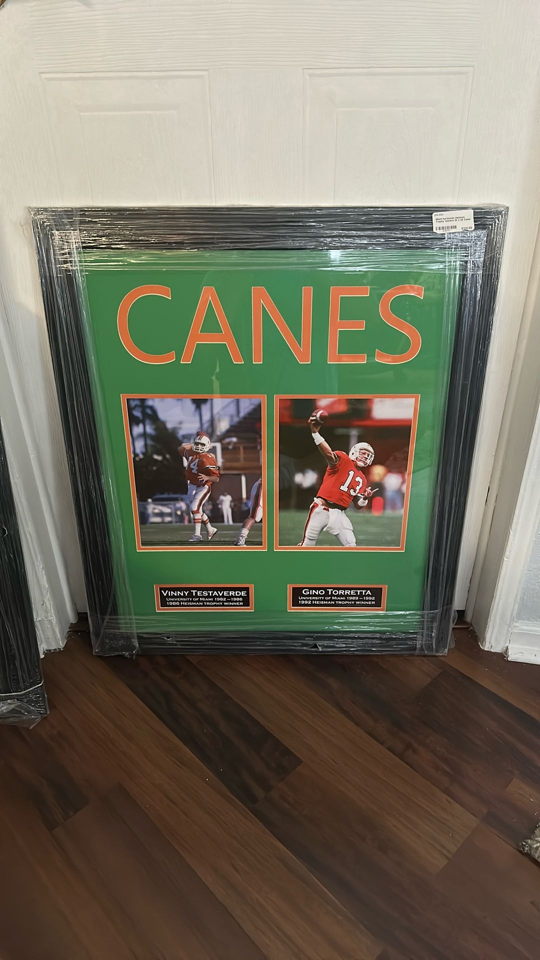 Miami Hurricanes Heisman Trophy Winners Double Matted 20“ X 24“ Frame  $ 50.00
