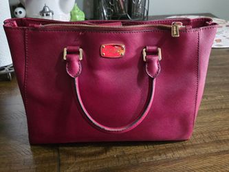 Michael Kors red satchel bag
