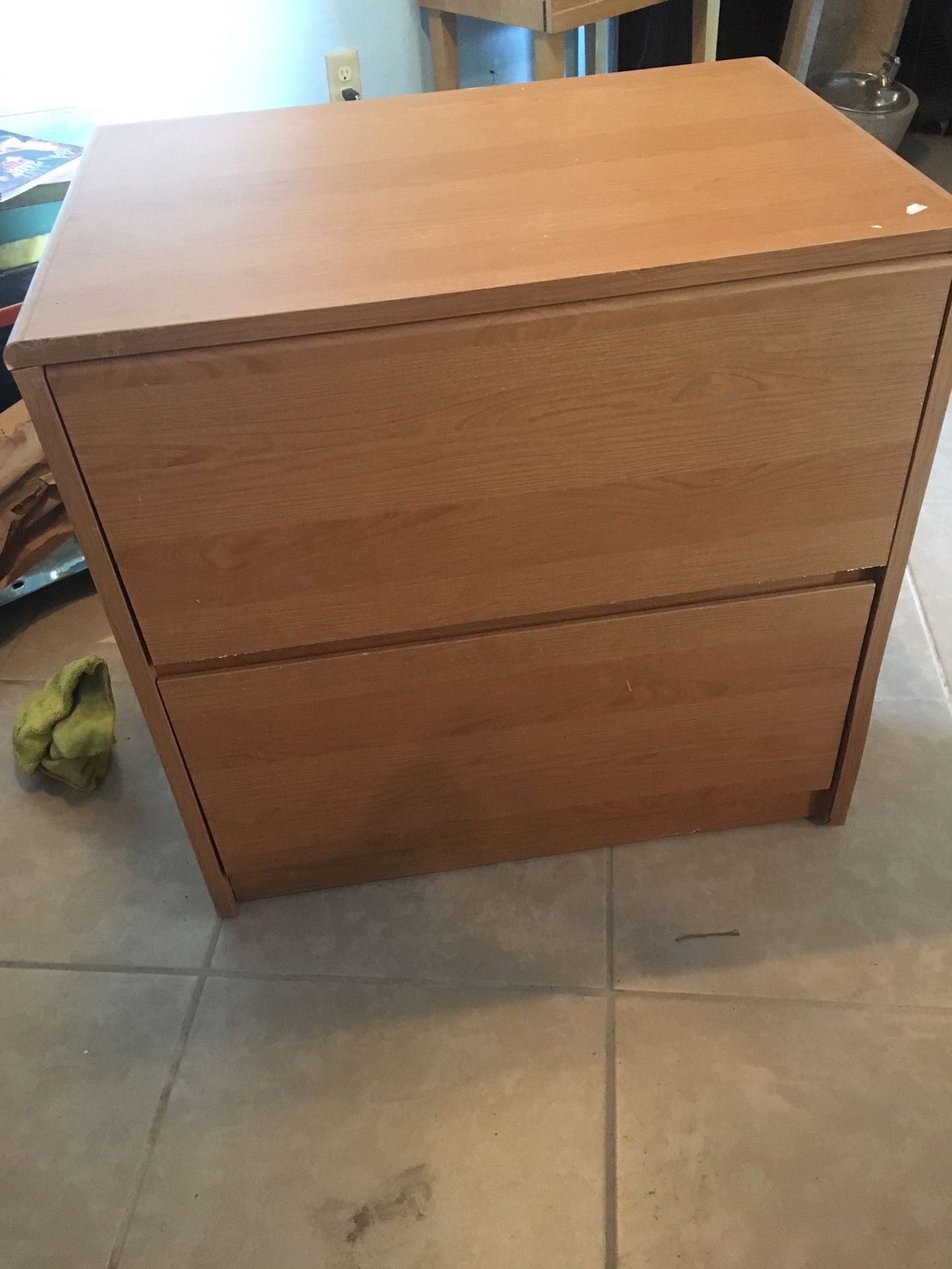 Two drawer lateral filing cabinet