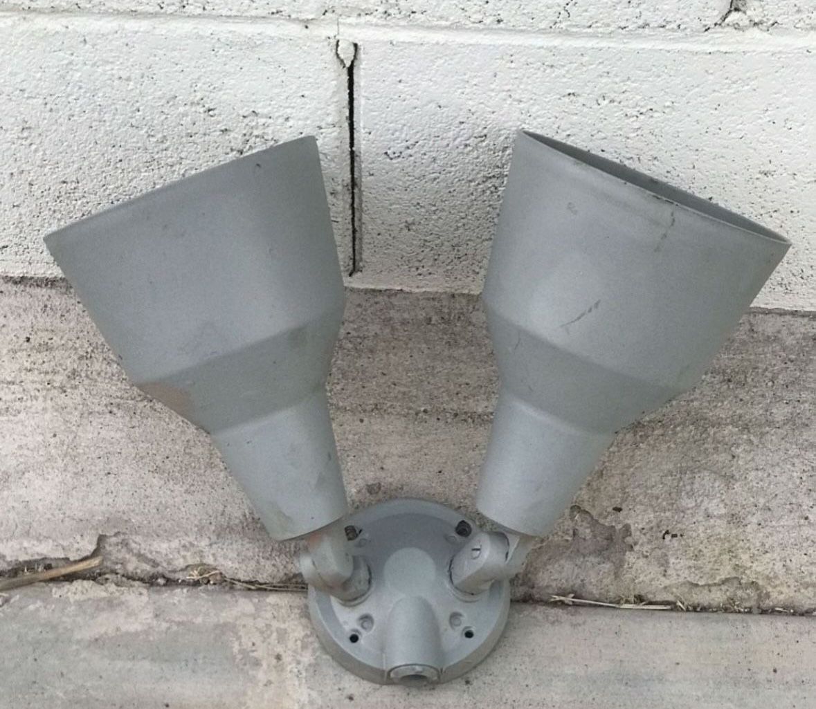 Vintage Gray Metal Industrial Modern Security Flood Wall light fixture for Outdoor Patio Garage Porch