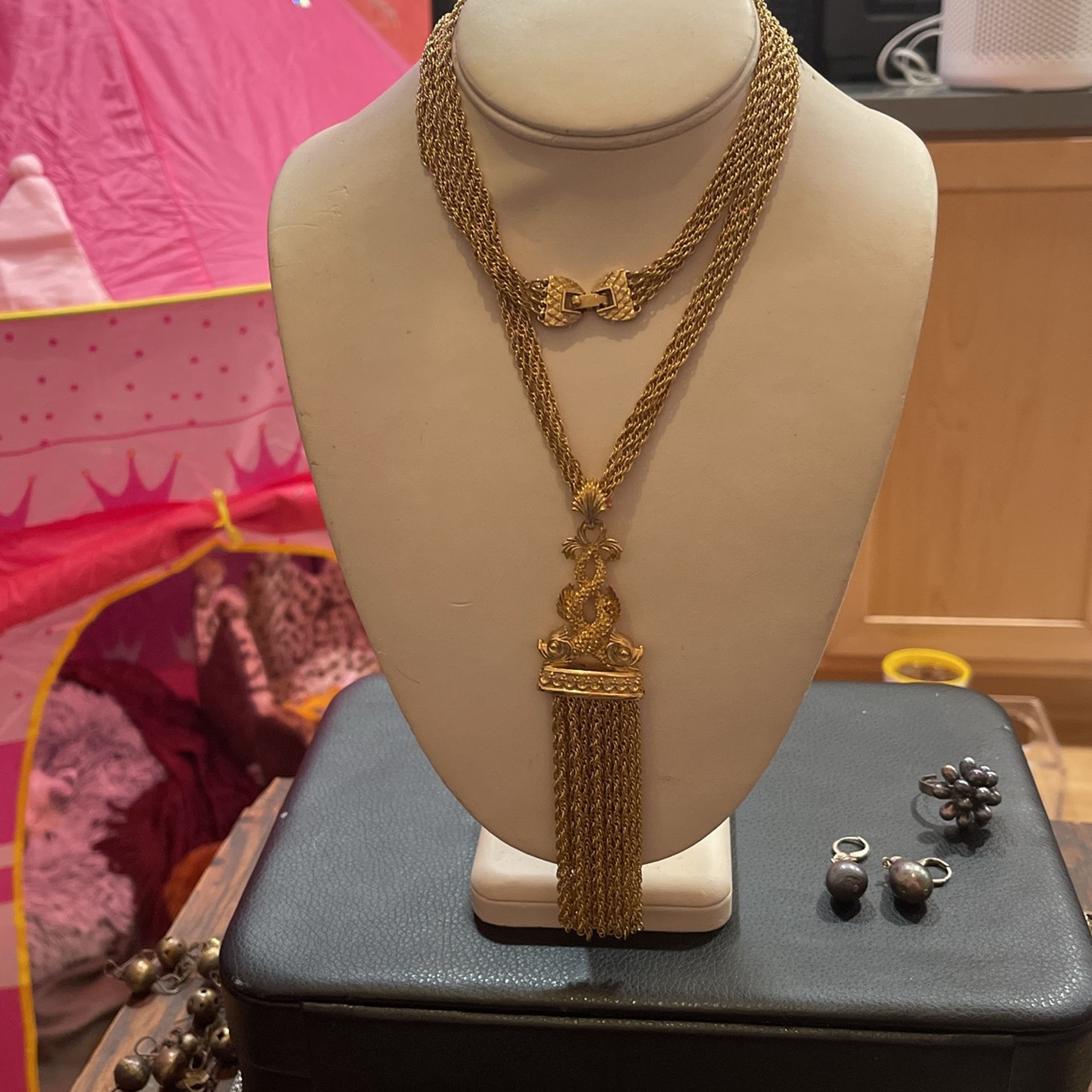 Vintage Monet Intertwined Goldfish