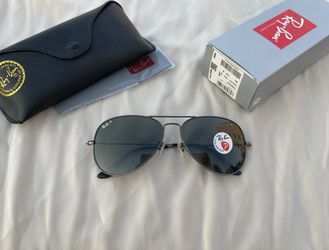 Polarized Lenses Aviator 3025 Sunglasses Black Brand New 