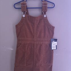 Girls Corduroy Dress Overalls New With Tags