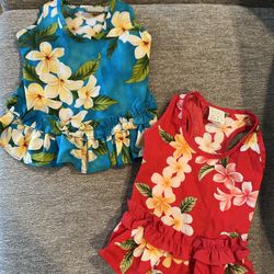 Dog Dress-Hawaiian Size S