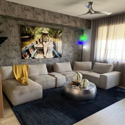 ENTIRE Living Room Set – Sofa, Table, Wall Art, Floral Decor – MUST GO TODAY!