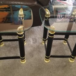 glass end tables