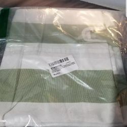 Zew Replacement UV Treated Color Durable Canvas for Bamboo Folding Directors Chairs, Striped Celadon