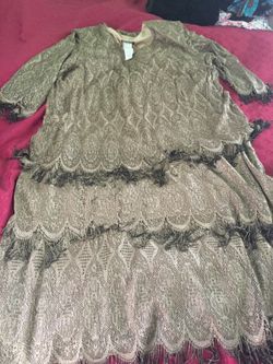 Plus size gold and black dress 3x