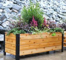 Custom Size Planter Box With Wheel Restaurant Home Decor Outdoor Raised Bed Vegetables Herb AC pool equipment heater cover privacy wall