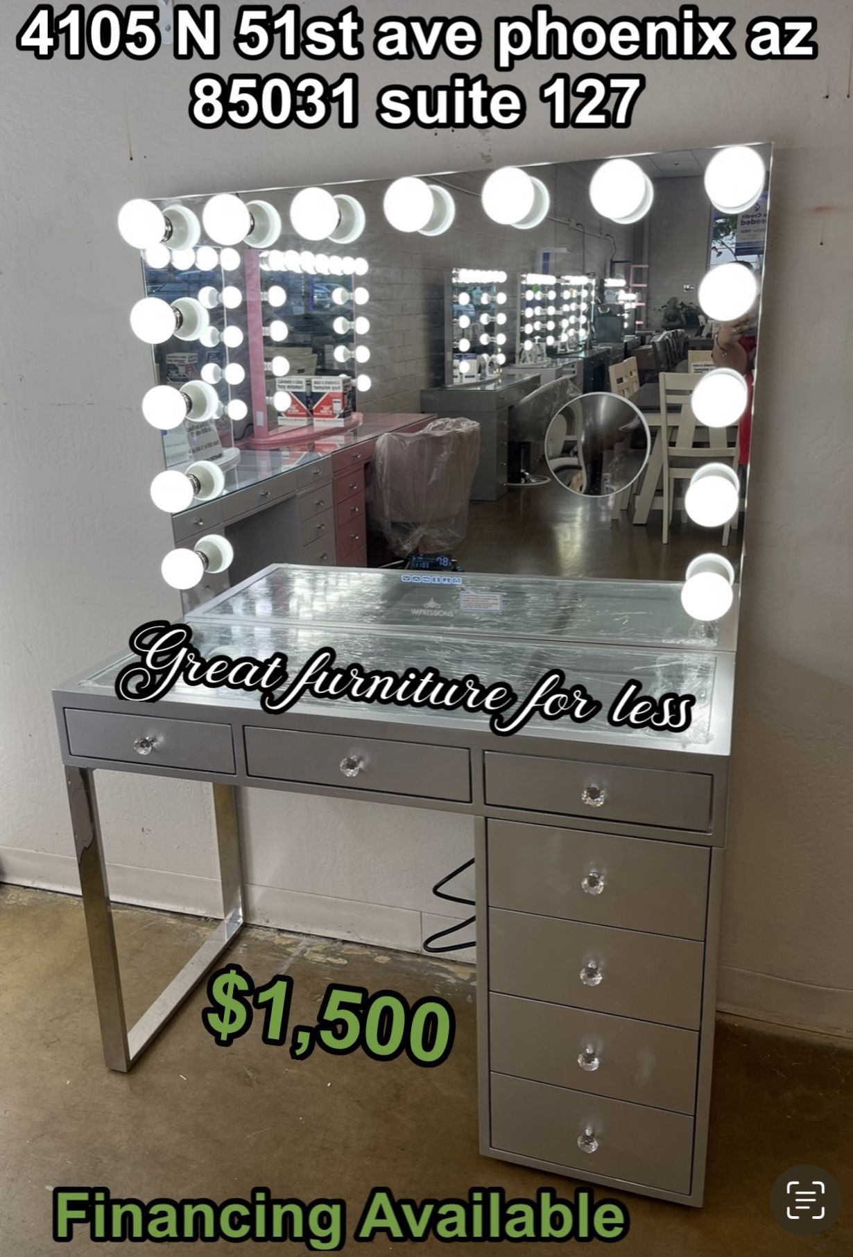 Impressions Vanity With Bluetooth Mirror Brand New