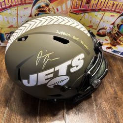 New York Jets Jermaine Johnson Autographed Full Size Salute To Service Replica Helmet