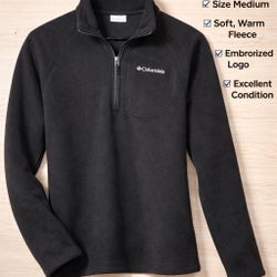 Columbia Men’s Quarter-Zip Fleece Pullover – Size Medium