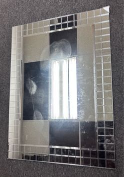 24X32 Rectangular Wall Mirror with Mosaic Mirror Border $45