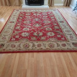 Red Wool Area Rug 8x10'