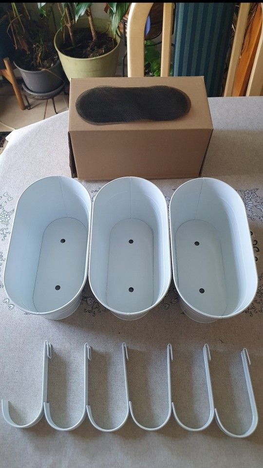 Metal Wall Planters, 3pcs