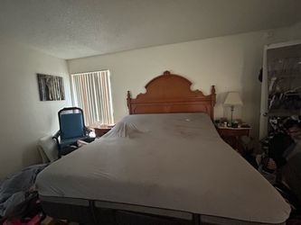 Free bed frame + king sized  mattress