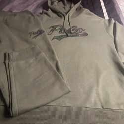 Polo Ralph Lauren Men's Embroidered Camo Green Hoodie And Sweatpants Size XXL