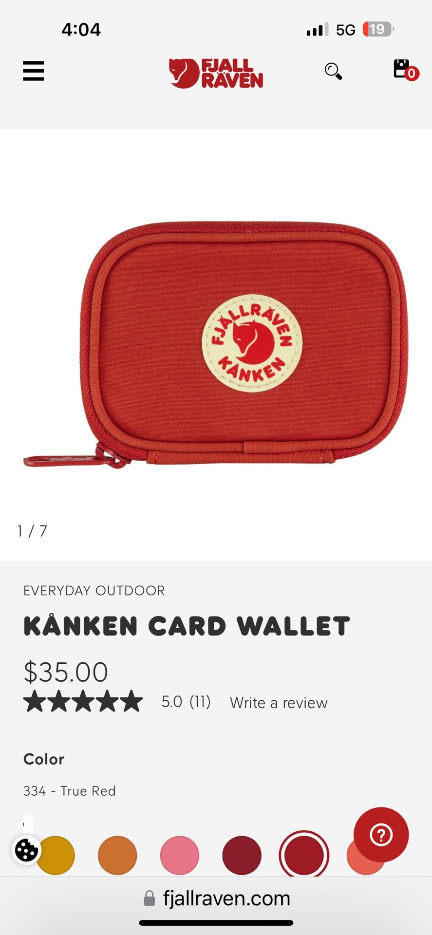 fjallraven card wallet