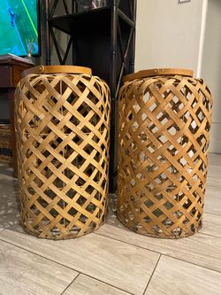 Outdoor Rattan Decorative Candle Lantern