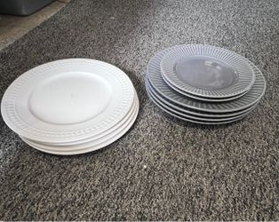 Ceramic Dinner Plates Set of 9