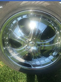 4 kasino alloys chrome rims and 255/45/20 with brand new tires TOYO