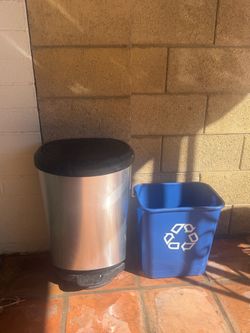 Trash Can and Recycling Bin