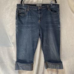 Y2K Phat Fashions Silver Label Jeans Plus Size 22W Vintage Cuffed Denim