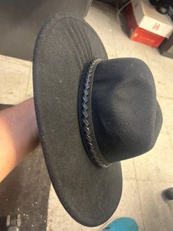 Black Wide Brim Felt Hat