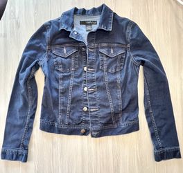Calvin Klein Woman’s Dark Stretchy Denim Jacket Size Small