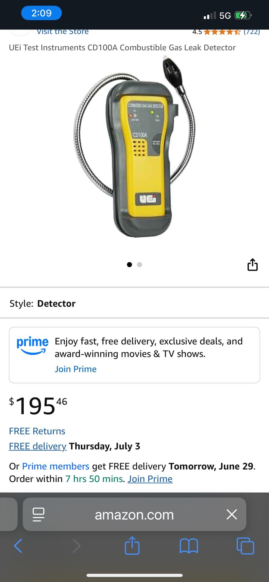 New Combustible Gas Leak Detector