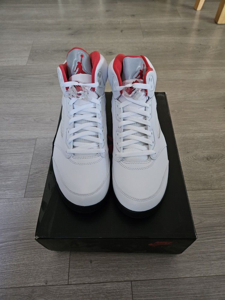Air Jordan 5 Retro OG Fire Red Silver Tongue Size 11