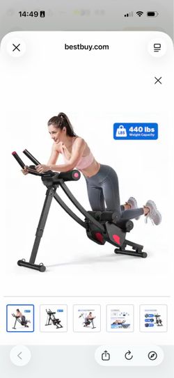 MERACH - Ab Machine Adjustable Ab Trainer Machine, Independent Dual Tracks for Mountain Climber, Foldable for Home Gym