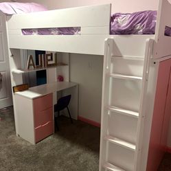 Bed With Desk and Closet