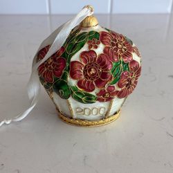 Vintage Cloisonné Christmas 2000 Ornament 
