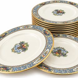 Lenox Autumn Fine China Plates – Set of 12 – Made in USA – Brand New