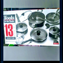 Household Appliances, 8 Qt Air Fryer NWOB $115, Bread Maker NIB $95, Heavy-duty Cast Iron Dutch oven NIB $115, 13 Piece Nonstick Cookware NIB $115, G.