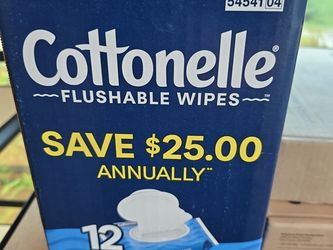 Box of Cottonelle Flushable Wipes - 12 Packs