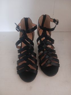Black Gladiator Heeled Sandals