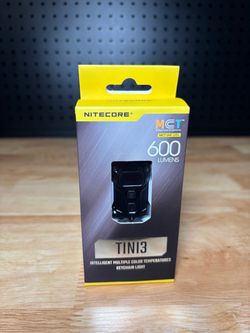 Nitecore TINI 3 600 Lumen EDC Keychain Flashlight, USB-C Rechargeable Lightweight with Multiple Color Temperatures Output (Warm, Neutral White, Cool W