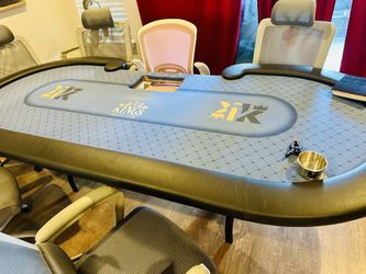 Poker Tables With Chips And Chairs