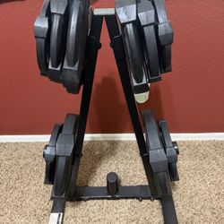 2” Rubber Weight Plate Set With Rack